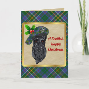 Carte Badge de clan de chasseur & Noël personnalisé Tart