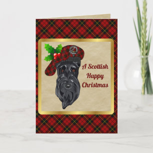 Carte Badge Wallace & Tartan - Noël personnalisé