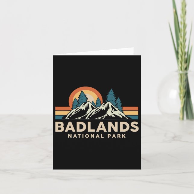 Carte Badlands National Park Souvenir Randonnée Camping (Devant)
