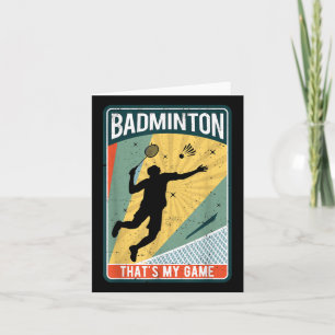 Carte Badminton Comment Je Roule Vintage Que Mon Jeu