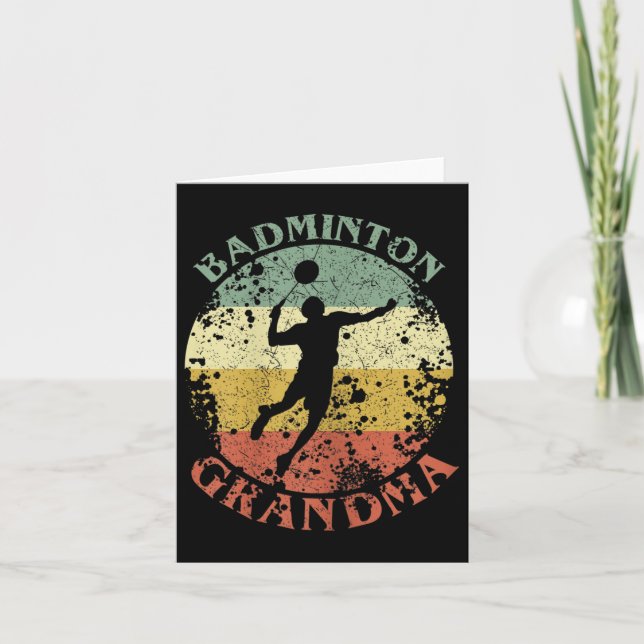 Carte Badminton des femmes Grand-mère dévêtu Badmin Vint (Devant)