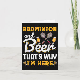 Carte Badminton Et Bière Navette Badminton Lover