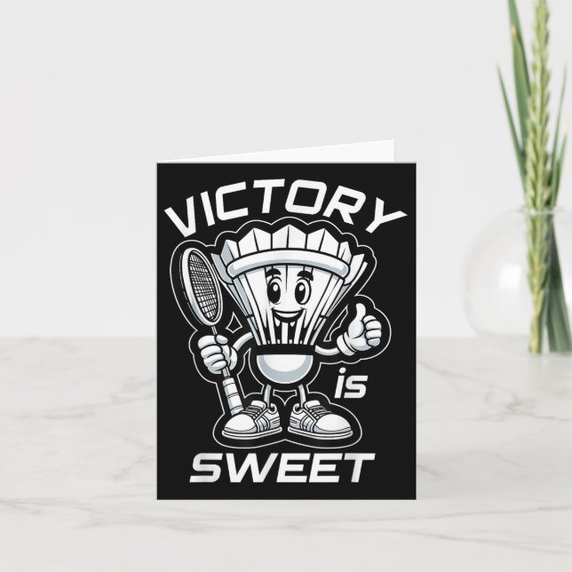 Carte Badminton Forever Cartoon Shuttle Et Racket Graphe (Devant)