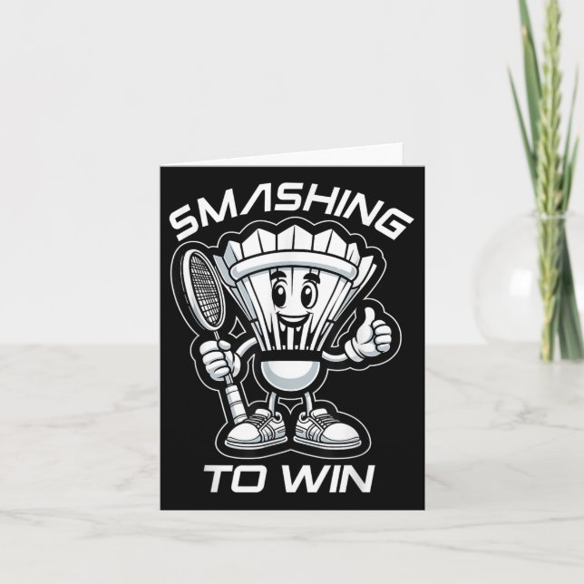 Carte Badminton Forever Cartoon Shuttle Et Racket Graphe (Devant)