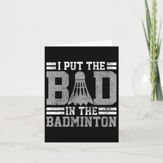 Carte Badminton Funny Dire Joueur Cadeau (Devant)