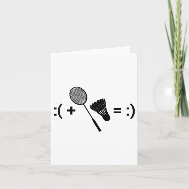Carte Badminton Game Shuttle Sport Badminton (Devant)