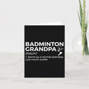 Carte Badminton Grandpa Définition Drôle Badminton Playe