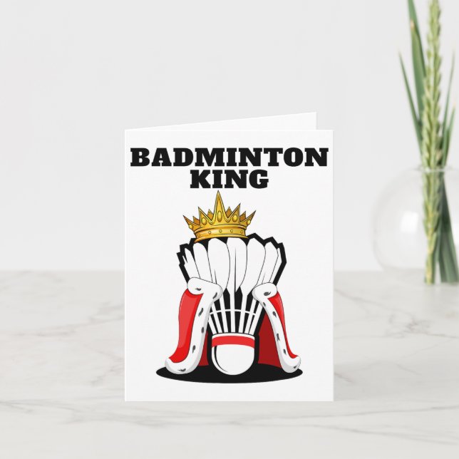 Carte Badminton King Mens Badminton Player Shirt Boys Ba (Devant)