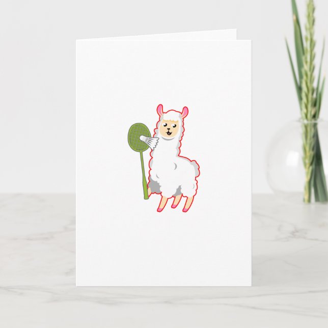 Carte Badminton Llama (Devant)