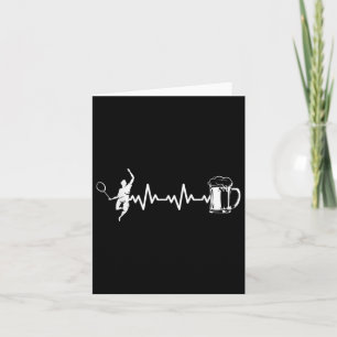Carte Badminton Player Racket - Heartbeat Ekg Badminton