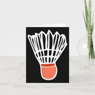 Carte Badminton Player Racket Shuttle Illustration Sport