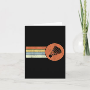 Carte Badminton Rétro Birdie Smash Navette Badmi Vintage