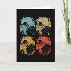 Carte Badminton Retro Vintage