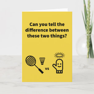 Carte Badminton vs Good Mitten Greeting Card