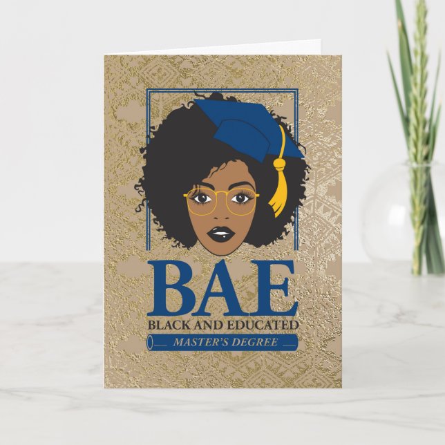 Carte BAE Noir et Maîtrise instruite Diplôme (Devant)