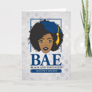 Carte BAE Noir et Maîtrise instruite Diplôme