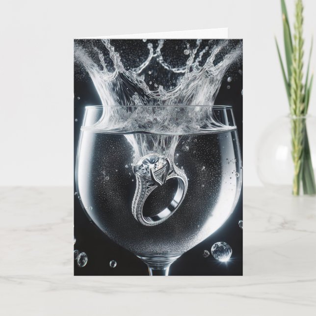 Carte Bague De Mariage Diamant En Verre (Devant)