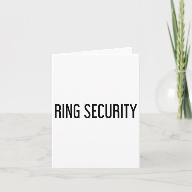 Carte Bague de sécurité Funny Mariage marié Groom Party  (Devant)