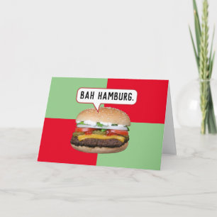 Carte Bah Humbug Hamburger Funny Christmas