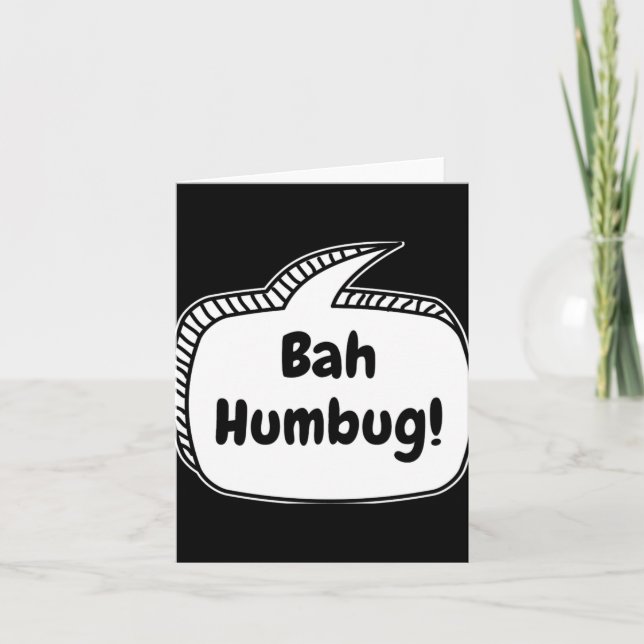 Carte Bah Humbug Speech Bubble T Shirt  (Devant)