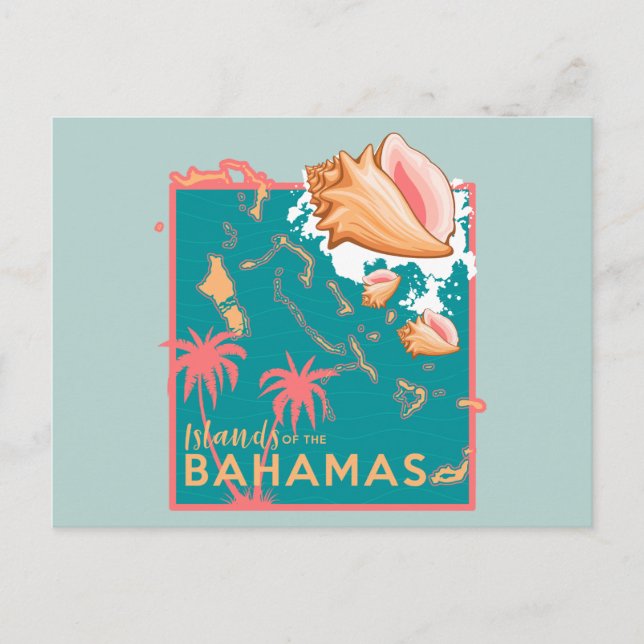Carte Bahamas Bahamas Carte postale Croisière de v (Devant)