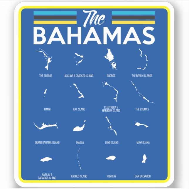 Carte Bahamas Sticker Cruise Bahamian (Devant)
