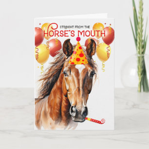 Carte Baie Sorrel Horse Funny Anniversaire