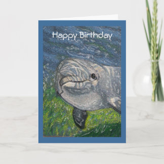 Carte Baignade dans les dauphins : Anniversaire Cool