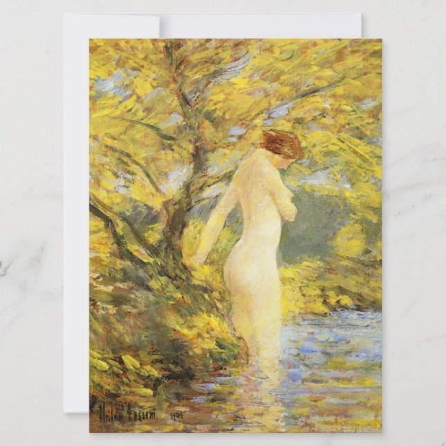 Carte Baignade nymphe (belle déité féminine) (Devant)