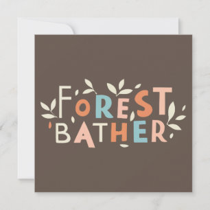 Carte Baigneur de forêt Texte personnalisé