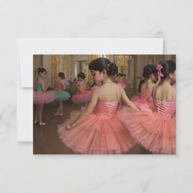 Carte Bailarinas en una gran sala de estilo rocóco (Devant)