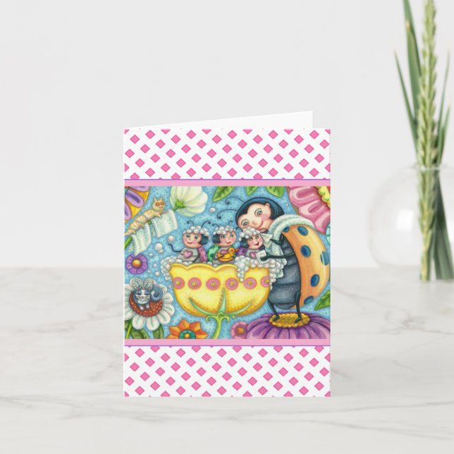 CARTE BAIN À BULLE DE LA MÈRE ET ENFANTS, BAIN À BULLE D (Devant)