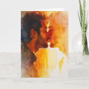 Carte Baiser à l'aquarelle