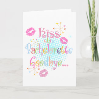 Carte Baiser Bachelorette au revoir