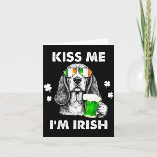 Carte Baiser de basset hound irlandais drôle de chien jo