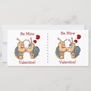 Carte Baiser les escargots de Saint-Valentin