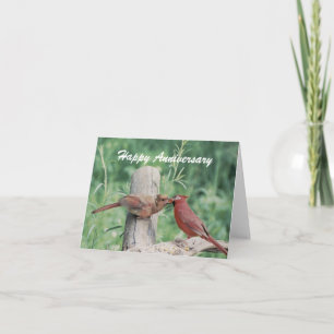 Carte Baisers de l'anniversaire heureux de cardinaux