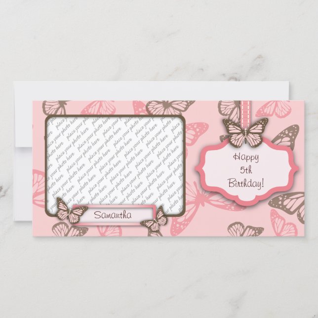 Carte Baisers papillon PhotoCard II (Devant)