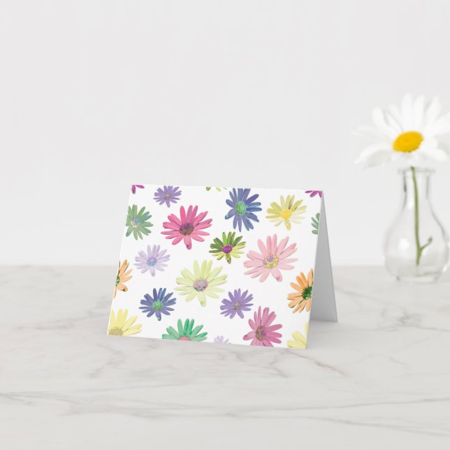 Carte Baisy Whimsical coloré (Petite plante)