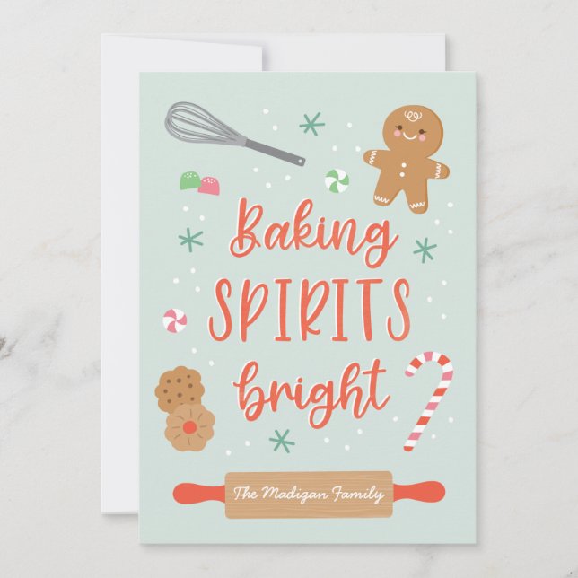 Carte Baking Spirits Bright Holiday (Devant)