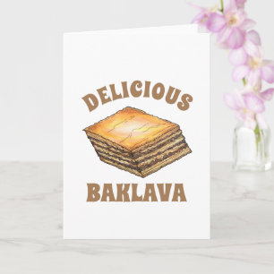 Carte Baklava Filo Sucré Miel Dessert Pâtisserie Grec