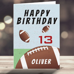 Carte Bal De Football Américain Heureux Anniversaire