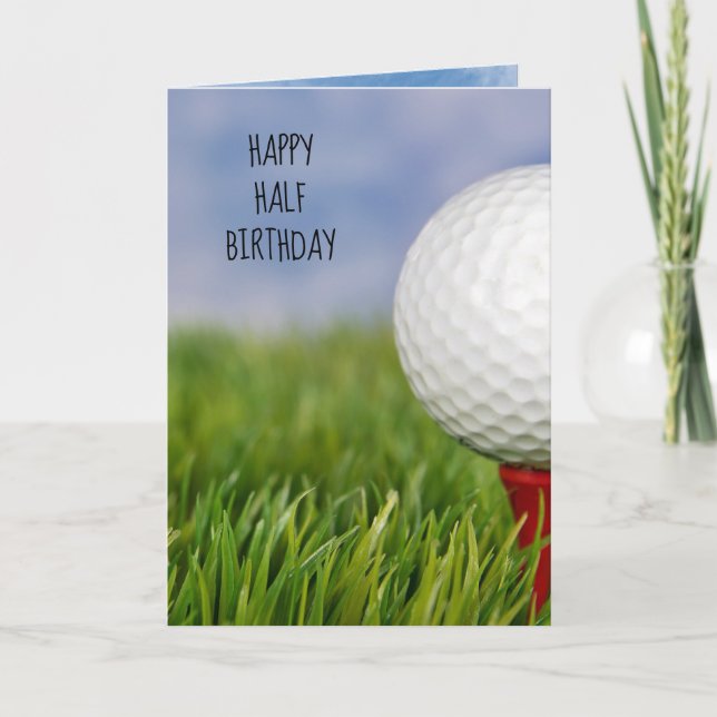 Carte Bal de golf à demi-anniversaire (Devant)