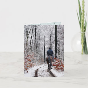 Carte Balade à cheval dans la forêt de Noël