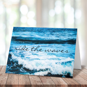 Carte Balade Bleue Océanique Tropicale Hawaïenne sur les
