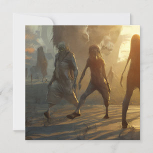 Carte Balade effrayante Zombie Halloween