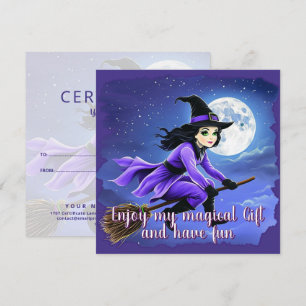 Carte Balai volant de sorcière - Wicca Halloween 1