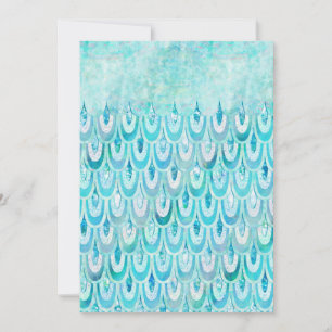 Carte Balances de poissons Turquoise bleu brillant