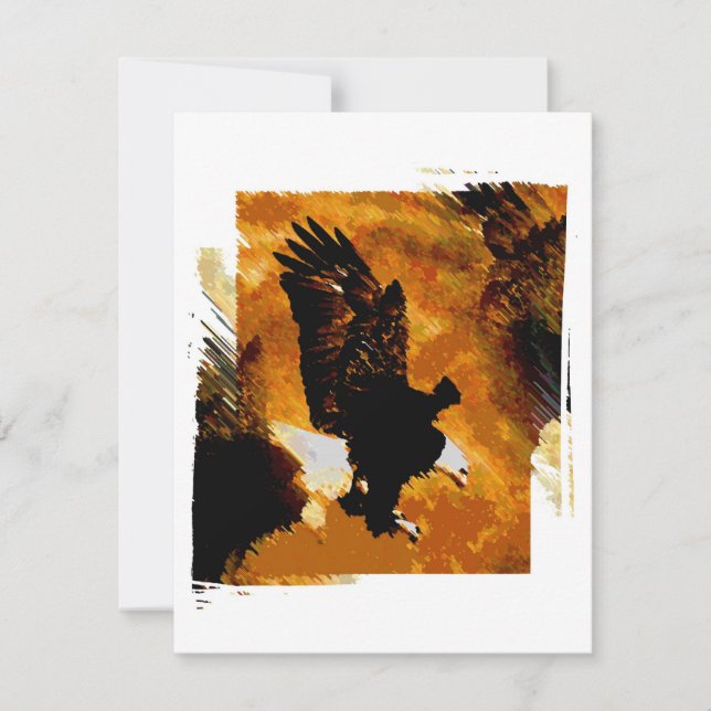 Carte Bald American Eagle Landing (Devant)