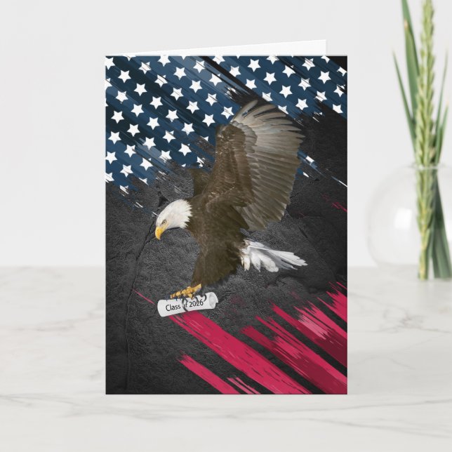 Carte Bald Eagle with 2026 Graduation Diploma (Devant)